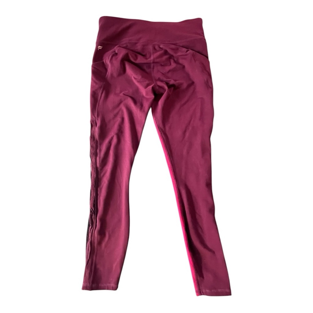 Fabletics Fuchsia and Burgundy Leggings. Powerhold on the Go. - Picture 2 of 4